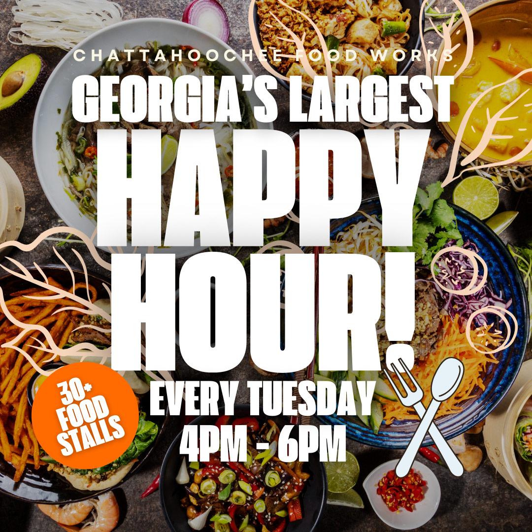 Georgia’s Largest Happy Hour every Tuesday!